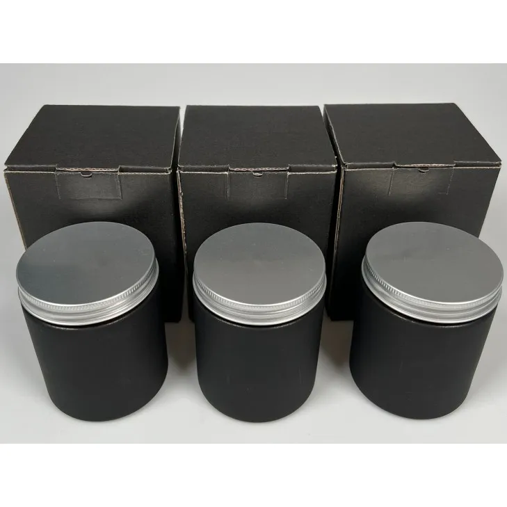 Świeca sojowa zapachowa w szkle czarny mat - bawełniany knot 180 ml